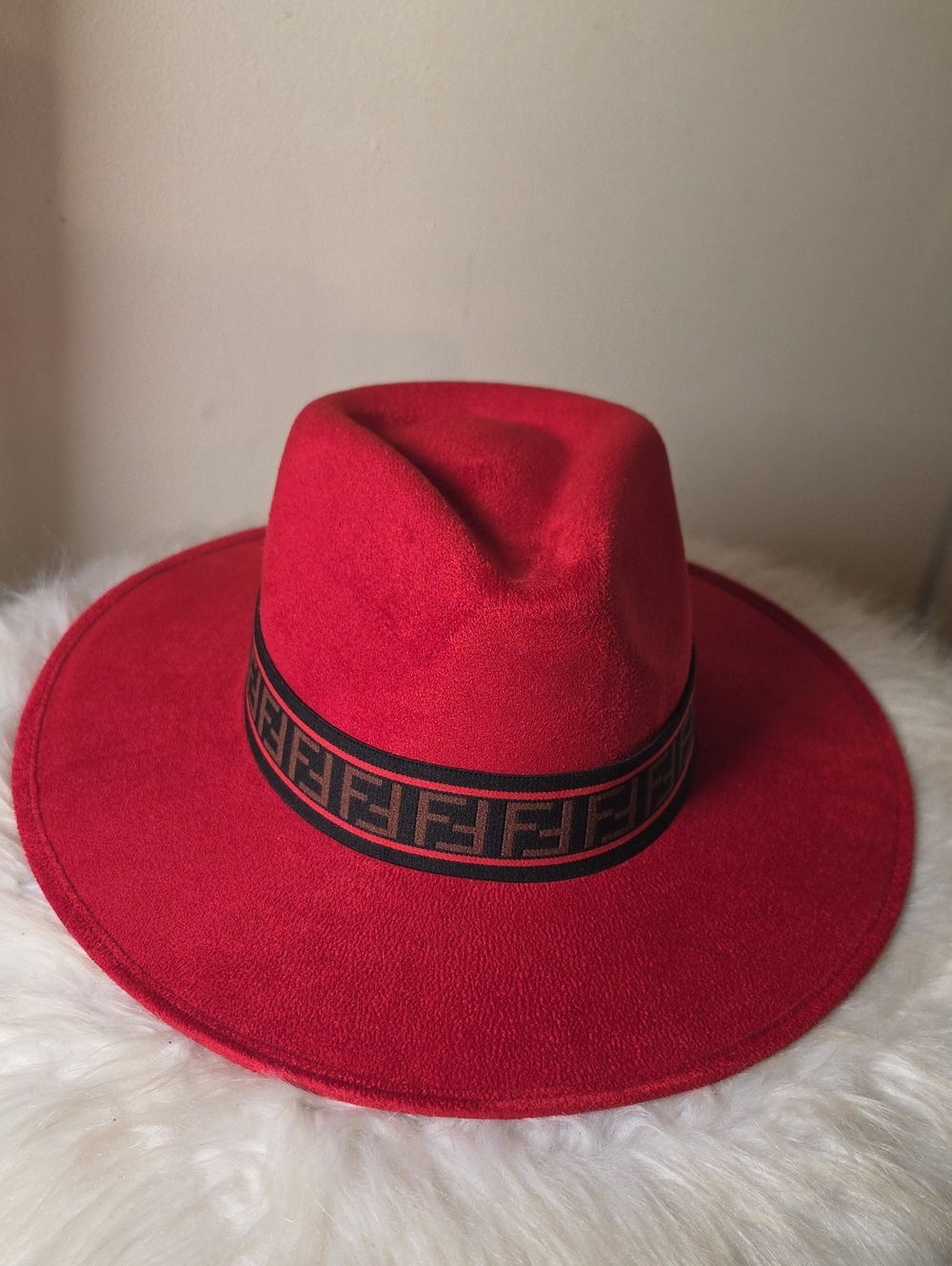 Red Wide Brim Fedora (M)